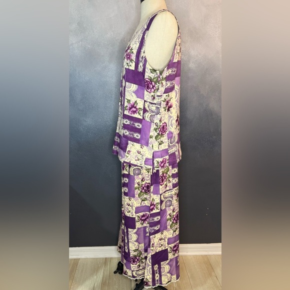 Vintage Lacy Afternoon 3-Piece Set Reversible Top NWT Pockets Skirt - Picture 10 of 16